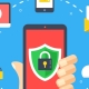 Cloud security with multiple layers of protection and a lock symbol, representing Microsoft Defender for Cloud safeguarding cloud environments.