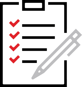 Icon symbolizing data collection and feedback through Microsoft Forms.