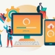 IT professional managing automatic software updates to maintain compliance in healthcare and finance environments