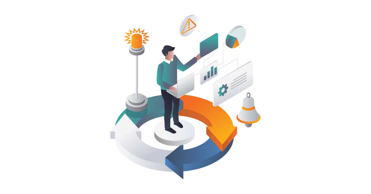 Illustration representing business continuity and disaster recovery planning for protecting Kentucky businesses from extreme weather disruptions