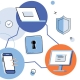 Stylized image of an iPad with a lock icon representing mobile device security risks in the NFL