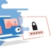 Illustration showing layered protection for secure business email, including threat detection, phishing prevention, monitoring, and user training
