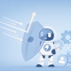 AI robot holding a shield to protect sensitive business data and ensure secure, compliant AI use while driving innovation