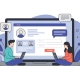Illustration of a layered security model protecting collaboration apps like Microsoft Teams, Slack, Dropbox, and Google Drive with Check Point Harmony Email & Collaboration.