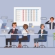 Small business team working with secure IT systems, representing managed services, cybersecurity protection, and cloud management provided by Louisville Geek.