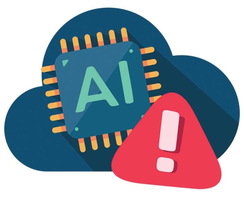 Business professional using a generative AI chatbot on a laptop, illustrating the risks of Shadow AI in the workplace